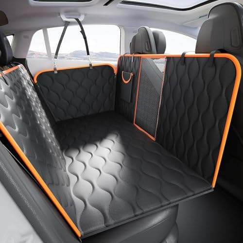 Scratchproof Dog Car Seat Cover For Back Seat, Waterproof Back Seat Pet Cover For Dogs With Mesh Window,Storage Pocket,Side Flap,Collapsible Nonslip Dog Seat Cover Universal Size Fit for Car/Truck/SUV - Image 1