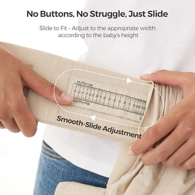 Momcozy Newborn Carrier WeeSnug- Lightweight and Cozy Comfort for 7-25 lbs, Ergonomic Cross-Back Support, Effortless to Put On, Hands-Free Baby Carrier with Lumbar Support, Khaki - Image 3