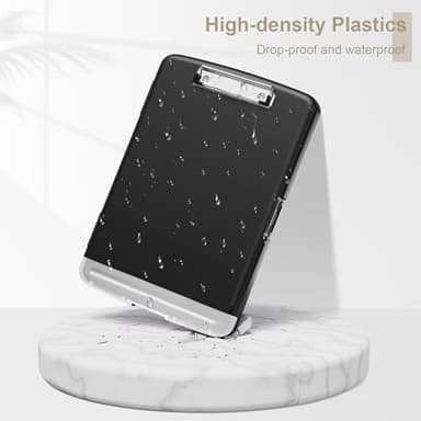 Piasoenc Clipboard with Storage, 8.5 x 11 Organization Box with Pen Holder and A4 Legal Paper Folder, Folio & Side-Opening, Low Profile Clip,for Nurses,Teachers, Size 14 x 9.6 x 1.2 in, Black - Image 5