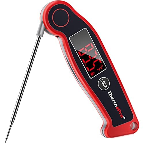 ThermoPro TP19 Waterproof Digital Meat Thermometer for Grilling with Ambidextrous Backlit & Thermocouple Instant Read Kitchen Cooking Food Thermometer for Candy Water Oil BBQ Grill Smoker - Image 1