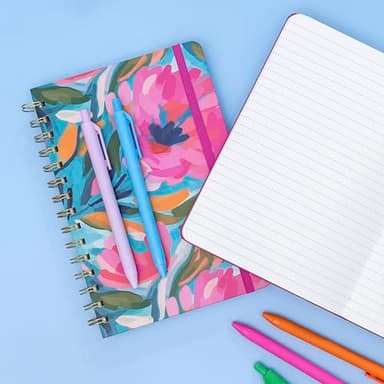 PAPERAGE Lined Spiral Journal Notebook, (Geometric Lavender), 160 Pages, Hardcover Journal for Women & Men, Medium 5.5 in x 8 in - 100 GSM, Thick Paper, Spiral Notebook for Work, School & Journaling - Image 7