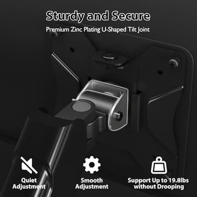 BONTEC Dual Monitor Wall Mount for 13-32 Inch Screens, Height Adjustable Gas Spring Arm with Tilt, Swivel & Rotate, Hold Up to 19.8 lbs, Fully Adjustable, Office & Home Use, VESA 75x75/100x100 - Image 7