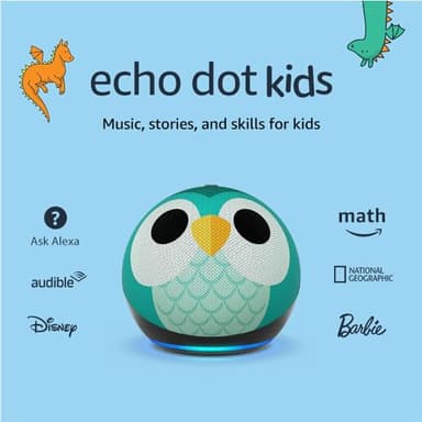 Amazon Echo Dot Kids with Alexa (newest model), Designed for kids, with parental controls, Includes 1 Year of Amazon Kids+, Owl - Image 8