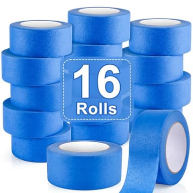 NEOACT 16 Rolls Painters Tape 2 Inch Wide,Multi-Surface No Residue Blue Masking Tape for Walls Painting,Packing,Labeling,DIY Crafts,2 Inch x 55 Yards(880 Yards Total) - Image 1