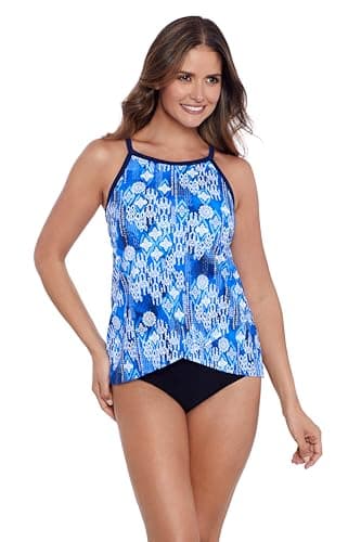 Shapesolver Women's High Neck Tankini Top, Magic Carpet, 14 - Image 1