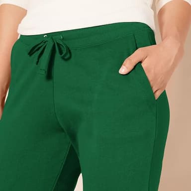 Amazon Essentials Women's Fleece Jogger Sweatpant (Available in Plus Size), Dark Green, Large - Image 3