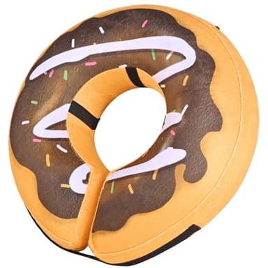 BGGo Inflatable Dog Cone, Soft Adjustable Blow up Donut Collar for After Surgery, Small Medium Large Dogs and Cats - Image 1