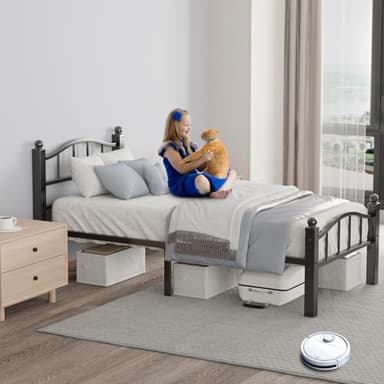 Blbeed Metal Twin Bed Frames, Noise-Free Design & Underbed Storage Heavy Duty Bed Frames with Headboard No Box Spring Needed/Tool-Free Assembly - Image 5