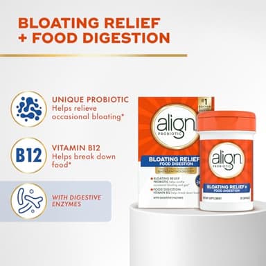 Align Probiotic Bloating Relief + Food Digestion, Probiotics for Women and Men, #1 Doctor Recommended Brand‡, Promotes Digestive Health and Helps Support the Metabolism of Food*, 28 Capsules - Image 2