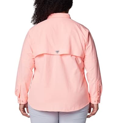 Columbia Women's PFG Bahama II Long Sleeve Fishing Shirt, Tiki Pink, 3X - Image 6