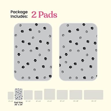 Super Absorbent Washable Pee Pads for Dogs - 2-Pack Superior Reusable Puppy Pads Pet Training Pads –100% Waterproof Dog Pee Pad Protects Against Urine Leakage Non-Slip Grip Prevents Slipping& Bunching - Image 7