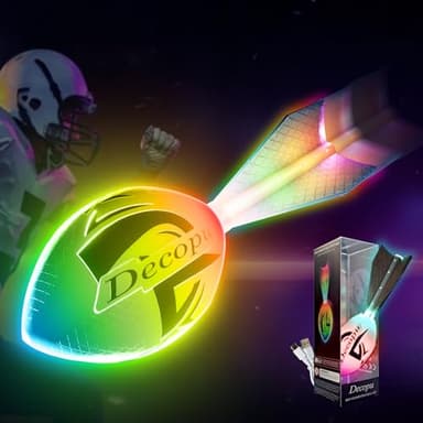 KASTUMBGA Premium Foam Glow in The Dark Football, Latest LED Light up Football, Color-Changing-Perfect Birthday&Camping Gift for Kids 8-15+,Sports&Outdoors Toys for Ages Kids 8 9 10 11 12 13 14 15 - Image 1