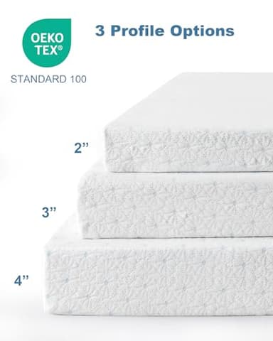 Ferlizer 3" [Twin XL] Mattress Topper, Memory Foam Mattress Topper Twin Extra Long for College Dorm with Ultra Soft Cover & Corner Straps, CertiPUR-US Certified - Image 5