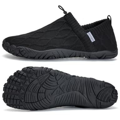 WateLves Barefoot Water Shoes Women Men Minimalist Comfortable Walking Shoes Beach Outdoor Running Sneakers (Black,37) - Image 3