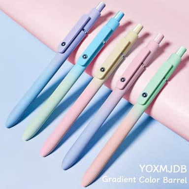 YOXMJDB Gel Pens, 10 Pcs Medium Point Smooth Writing Pens Cute Pens for Women, High-End Series 0.7mm Black Ink Pens for Journaling Note Taking, School Office Supplies (10 Pcs Gradient) - Image 2