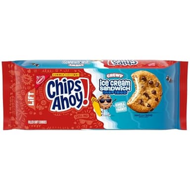 CHIPS AHOY! Chewy Ice Cream Sandwich-Inspired Chocolate Chip Cookies, Limited Edition, 9.9 oz - Image 1