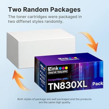 E-Z Ink Compatible Toner Cartridge Replacement for Brother TN830XL TN 830 TN830 Toner Cartridges for HL-L2460DW DCP-L2640DW HL-L2480DW HL-L2400D HL-L2405W MFC-L2820DW Printer (4 Black) - Image 7