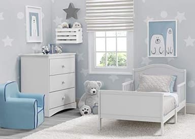 Delta Children Bennett Wood Toddler Bed - Greenguard Gold Certified, Bianca White - Image 4