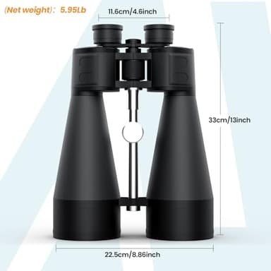 20x80 Binoculars for Adults High Powered - Aurosports 80mm Large Aperture Binocular with Clear Low Light Vision - Long Range Binoculars for Bird Watching Stargazing Hunting Outdoor - Image 9