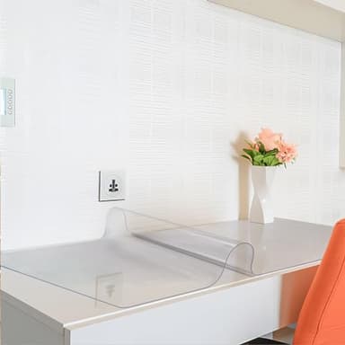Vicwe 36 x 66 Inch Clear Table Cover Protector,1.5mm Thick Clear Table Protector, Rectangle Waterproof Plastic Table Cover, Scratch Proof and Easy Cleaning for Dining Room Table - Image 6