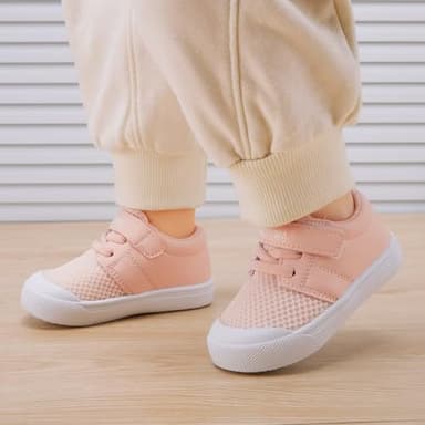 Toddler Walking Shoes First Boy Girl Walker Barefoot Sock Tennis Mesh Sneakers Breathable Pink 2-2.5 Years Size 7 Toddler - Image 2