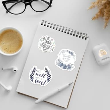 50PCS Bible Verse Stickers: Inspirational Christian Stickers for Women, Men, Teens - Perfect for Water Bottle, Laptop, Bible - Image 2