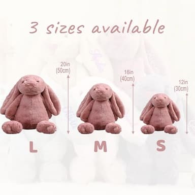 Custom Bunny Stuffed Animal With Child's Name Embroidered Plush Bunny Handmade Personalized Easter Bunny Gift For Baby Kids Girls Boys - Image 2
