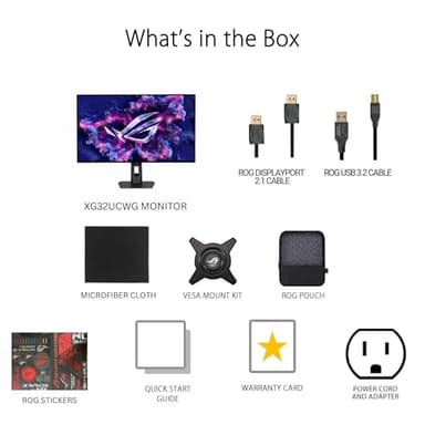 ASUS ROG Strix 32” 4K OLED Gaming Monitor (XG32UCWG) - TrueBlack Glossy OLED, Dual Mode (4K@165Hz, FHD@330Hz), 0.03ms, G-SYNC Compatible, Neo Proximity Sensor, Auto KVM, USB-C, HDMI 2.1, 3 yr warranty - Image 7