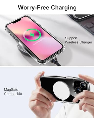 HOOMIL Case for iPhone 13 Mini 5.4-Inch, Non-Yellowing, Drop Protection, Anti-Scratch Transparent Hard Back Phone Cover - Crystal Clear - Image 7