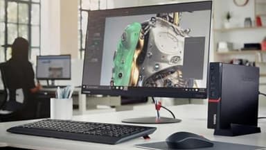 Lenovo ThinkCentre M710Q Tiny PC Desktop Computer with 21.5" FHD Monitor, Core i3-6100T 3.2GHz, 16GB RAM, 256GB SSD, Speaker, Keyboard and Mouse, USB WiFi, Windows 10 Pro(Renewed) - Image 5