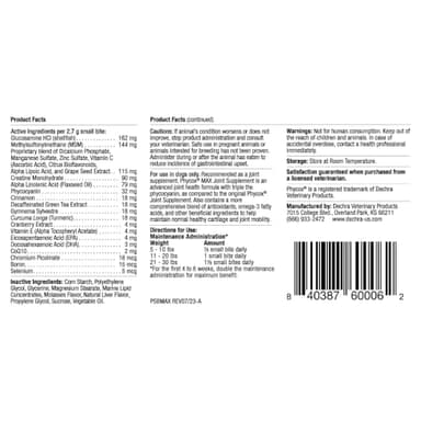 Phycox MAX Dog Joint Supplement Small Bites, 120 ct - Image 2