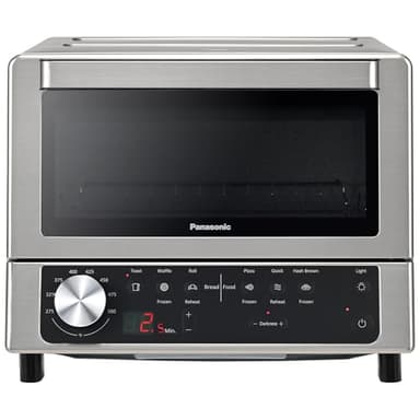 Panasonic FlashXpress Toaster Oven Countertop, 4-Slice Compact Size w/Double Infrared Heating, PFAS-free, 6 Auto Cook Options & Precise Temperature Control, 1300W - NB-G200P (Stainless Steel) - Image 1