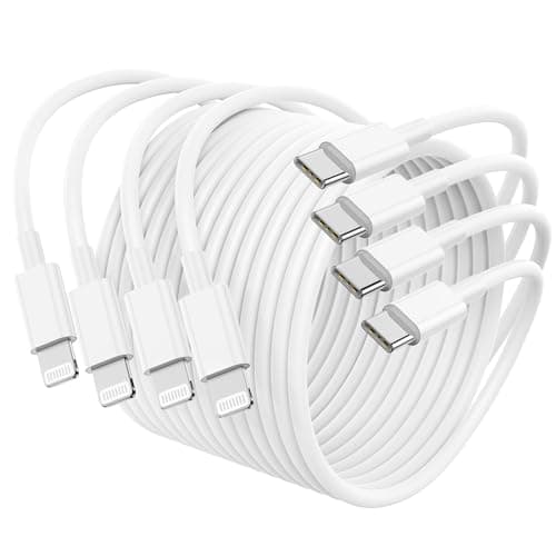 4Pack USB C to Lightning Cable 6FT, Fast Charging Cord for iPhone 14, Replacement for Apple Original Charger Cable for iPhone 14 13 12 11 Pro 11 XS MAX XR 8 7 6s Plus - Image 1