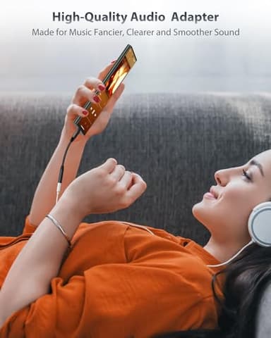 Stouchi USB C to 3.5mm Female Adapter, Type C Headphone Audio Jack Cable Cord Hi-Fi Dongle for Samsung Galaxy S22 S21 Ultra Z Flip Note 20,iPad Mini 6th, Pixel 7/6a/6 - Black - Image 3