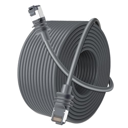 QIQIAZI Starlink Gen 3 Cable, Replacement Cable for Standard V3 Ethernet, Extension Waterproof Outdoor Starlink Cable Gen 3 Gray (150FT/46M) - Image 1