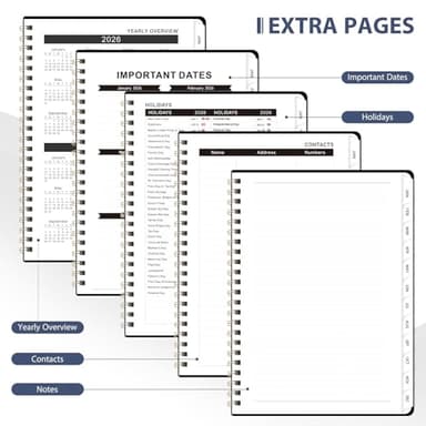 2026 Planner, Weekly and Monthly Calendar Academic Planner, Jan 2026 - Dec 2026, Planning Agenda Book for Desk Accessories and School Supplies - A5 (6.3'' x 8.5'') - Image 5