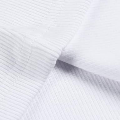 Artfish Women's Sleeveless Full Length Ribbed Fitted Racerback Workout Crew High Neck Basic Tank Top (White, M) - Image 3