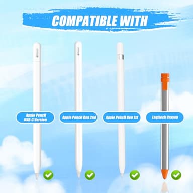 Upgraded iPad Pen Tips fit for Apple Pencil Pro/2nd /1st /USB-C Generation iPad Pro Air Mini Pencil,0.78mm No Wear Out Metal Fine Point Accurate Increasing Pencil Nibs, Write Like A Real Pen,White - Image 6