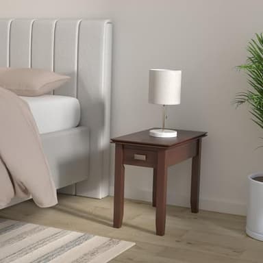 SIMPLIHOME Artisan SOLID WOOD 14 inch Wide Rectangle Transitional Narrow End Side Table in Russet Brown for the Living Room and Bedroom - Image 2