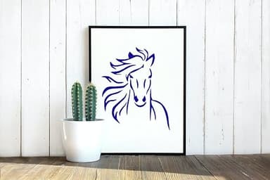 Horse Stencil – Reusable 5"x6" Plastic Template for DIY Painting, Airbrush, Scrapbooking, Drawing, and Crafts - Image 4