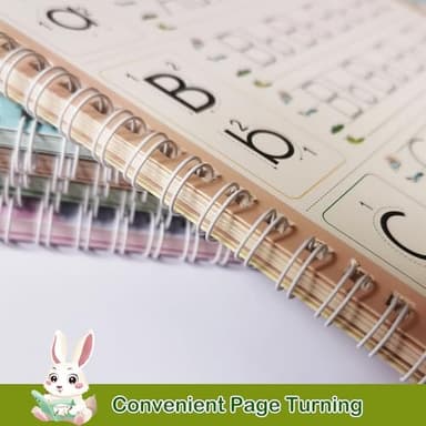 Reusable Grooved Handwriting Workbooks,Magic Copybook,Magic Writing Practice Copy Books, to Help Children Improve Their Handwriting Ink Practice Age 3-8 ​Calligraphy for Kids(5-Book Gift Set) - Image 5