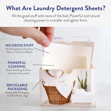 The Clean People Laundry Detergent Sheets - Laundry Soap - Ultra Concentrated, Recyclable Packaging, Stain Fighting - Fresh Scent, 96 Pack - Image 3