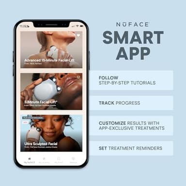 NuFACE MINI+ Microcurrent Facial Device Kit - FDA Cleared Face Sculpting & Skin Tightening Device to Contour, Lift & Tone + Microcurrent Gel Activator & Silk Creme - Sandy Rose - Image 6