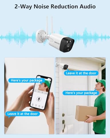 2-Way Audio & PIR Detection Dual Antennas Outdoor Wireless Security Camera System 5.5MP Wi-Fi Video Surveillance DVR System - Image 2
