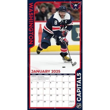 TURNER SPORTS Washington Capitals Alex Ovechkin 2025 12x12 Player Wall Calendar (25998012000) - Image 3