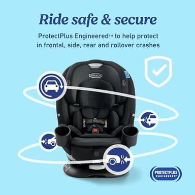 Graco Turn2Me 3-in-1 Rotating Convertible Car Seat, Manchester, Featuring Headrest and Harness Adjust, Easy Installation and Steel Reinforced Frame - Image 6