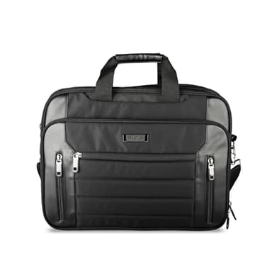 Kenneth Cole Reaction Keystone 1680d Polyester Dual Compartment 17" Laptop Business Portfolio, Black - Image 1