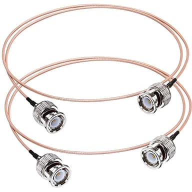 TUOLNK RG316 BNC Coax Cable, Low Loss BNC Male to BNC Male Jumper Cable,3.28ft (1M) 50Ohm BNC Extension Cable for CCTV HD SDI Cable - Image 1