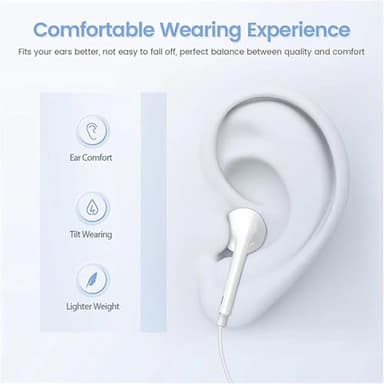 2 Packs USB C Headphones for iPhone 17/16/15 Pro Max Plus Type C Earphones with Microphone & Remote Noise Cancelling Earbuds for iPhone 17/16/15 Pro, iPad, Galaxy S23/S22/S21/S20/Ultra Note 10/20 - Image 4