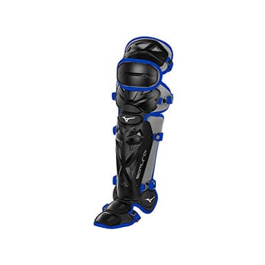 Mizuno Samurai Adult Baseball Boxed Catcher's Gear Set , Black-Royal, 16" Men's Adult - Image 6